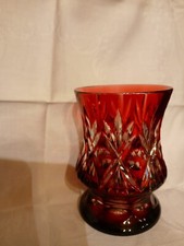 Glas,  Becher, WMF Cristal Cabinet, Bordeaux Rot,