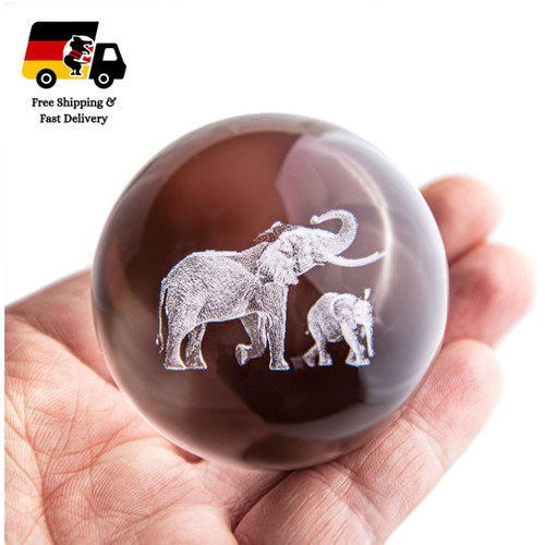 Kristallkugel elefant - elefant, 3d