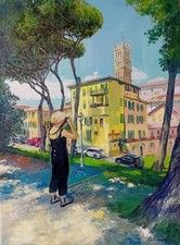 ölgemälde lucca italien - Ölgemälde,