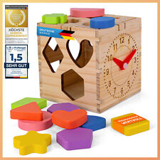 Steckwürfel Holz-Würfel Lernspielzeug-Puzzle Steckbox Spielbox Baby & Kleinkind