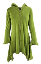 Gothic Mittelalter LARP Hexenpulli Zipfelshirt Jacke Kapuze Witchy