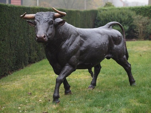 Bronzeskulptur stier - bronzeskulptur,