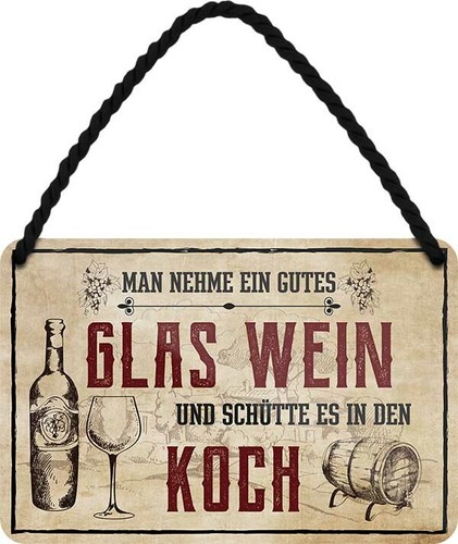 Hänge blechschild 18x12 fun - hänge,