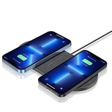 Dual 20W Wireless Induktion Ladegerät Ladepad für Apple iPhone Samsung Huawei DE