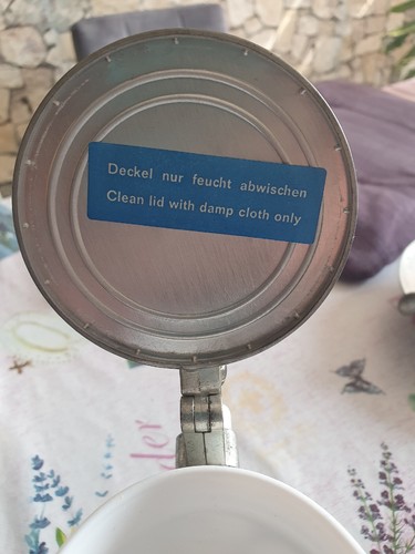 Bierkrug mit zinndeckel - bierkrug,