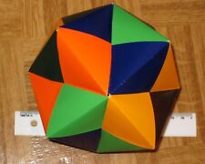 Origami Würfel Stern 15 cm Kunst Dekostern groß Dekofigur Dekowürfel cube orange