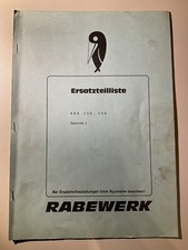 Rabe Kreiselegge RKE 250, 300, Baureihe 1, Ersatzteilliste, 1980, Original