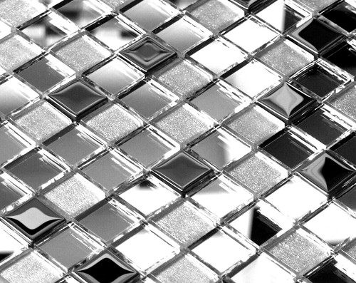 Silber glass mosaik - silber, mosaik,