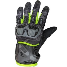 iXS MONTEVIDEO AIR S Herren Motorradhandschuhe Leder/Textil - schwarz grau fluog