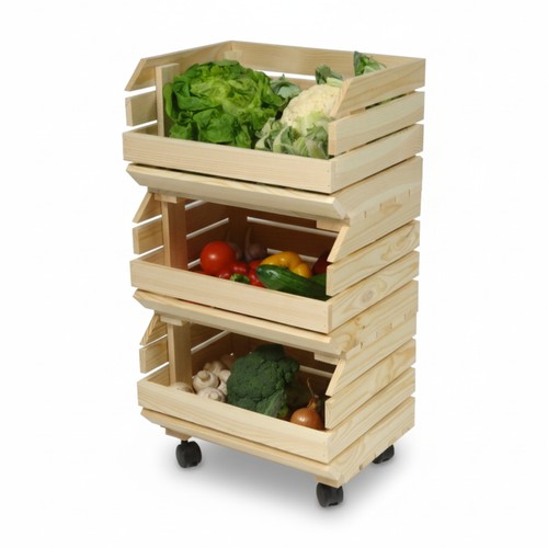 Modulares holzregal für obst - für,