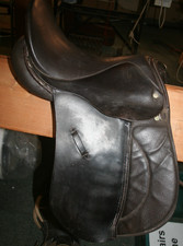 Ponysattel 14" braun Wide Fit