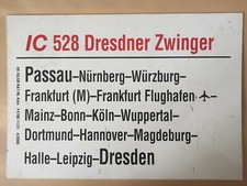 Zuglaufschild IC 528 InterCity