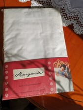 Omas Aussteuer Bettwäsche*Margarete Luise*Mako Blumen Brokat 4teilig Weiß 