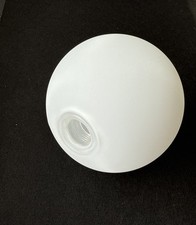 Lampenschirm G9 Ersatz Glas weiß matt Ø120mm Fassung mit Gewinde 20mm Kugel Glas