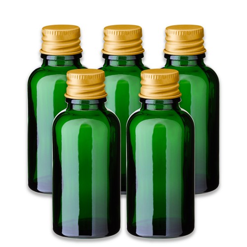 Grüne glasflasche ml - 5x,
