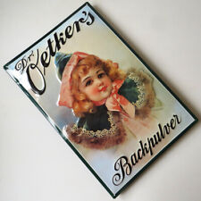 DR. OETKER Mädchen Altes geprägtes Blechschild Bielefeld um 1990 Backpulver TOP