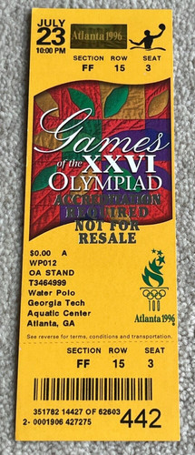 Wasserball ticket olympische - wasserball-ticket,