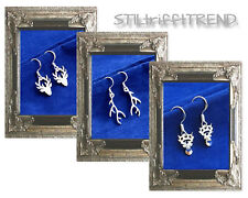 OHRRINGE HÄNGER mit HIRSCH RENTIER GAMS GEWEIH REHBOCK  ECHT 925er SILBER 