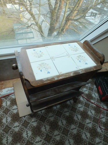 Old retro bedside table side - retro,