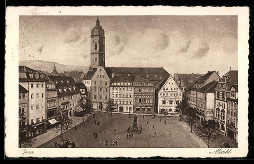Ansichtskarte jena markt 1925 - markt,
