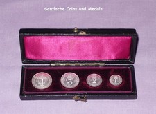 1897 KÖNIGIN VICTORIA SET MAUNDY MÜNZEN - IN DATIERTER BOX - 1d bis 4d