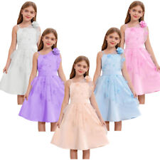 Kinder Mädchen Kleider Ball Blume Kleid Elegant Chiffon Ärmellos Spaghetti Süß