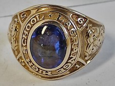 High School Ring farbiger Stein College-Ring LAGRANGE High School. LGB 10K