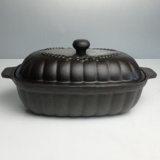 Großer Gänsebräter Bräter  Gusstopf Schmortopf Gusseisen 5,6 Kg BROTBACKEN