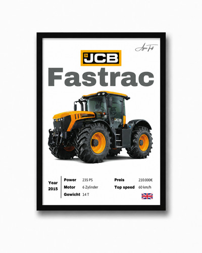 Jcb fastrac wandbild - jcb,