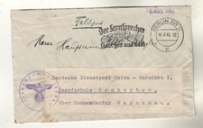 Feldpost Brief 2.WK Berlin an Kampfschule Rembertow Komm. Warschau  (119)