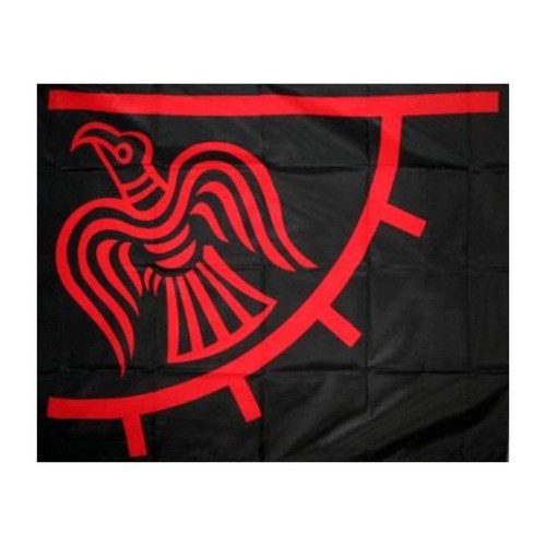 Fahne raven wikinger odinic - fahne,
