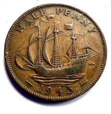 Münze Großbritannien - Half Penny - 1945 - George VI.
