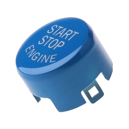 Start stop knopf blau - knopf, glanz