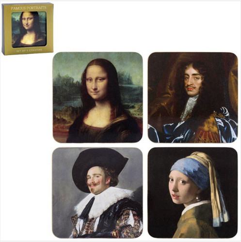 4er set untersetzer kunst - set,