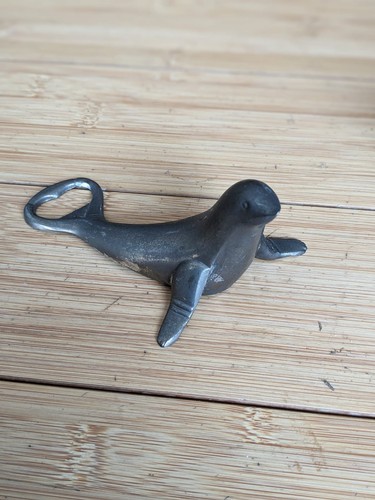 Flaschenöffner seehund zinn - seehund,