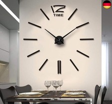  FAS1 Moderne DIY Große Wanduhr Big Armbanduhr Aufkleber 3D Aufkleber Spiegel  