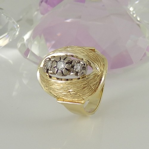 Ring vintage 585 gelbgold 14k - vintage,
