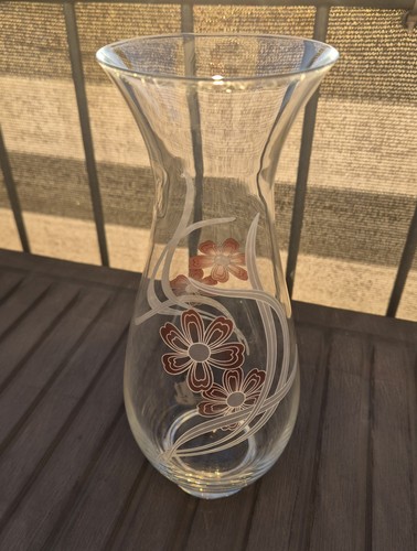 Vintage glas vase clematis - vintage,