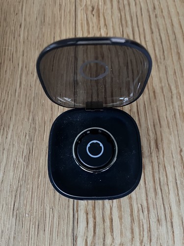Circular ring obsidian - ring, 2