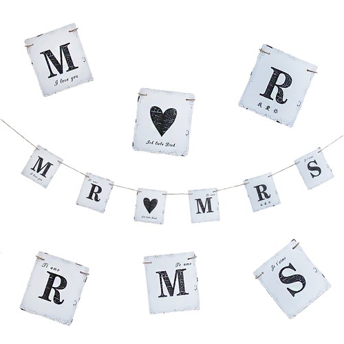 Mrs hochzeit girlande - mr, &