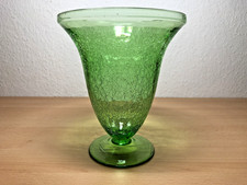 Grüne große Vase Craquelè