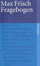 Fragebogen (suhrkamp taschenbuch) von Frisch, Max | Buch | Zustand gut