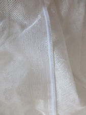 Retro Gardine Vorhang weißer Store Vintage 70er B 460 cm H 153 cm
