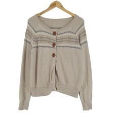 Vintage Nordic Norwegen Pullover Island Norweger Pullover Beige Xj4 Größe M