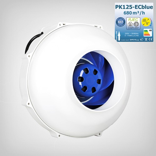 Rohrventilator 125 blue - pk, 125-ec