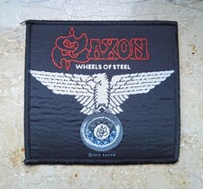 SAXON - WHEELS OF STEEL --  PATCH / AUFNÄHER -- HEAVY METAL -- GEWEBT