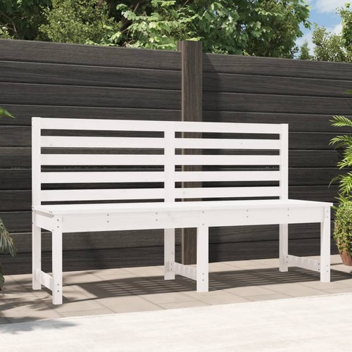 Gartenbank weiß 157 cm - weiß, 157,5
