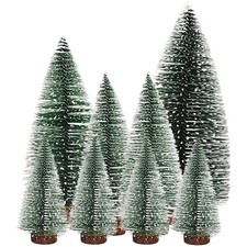 Kreative Miniatur Weihnachtsbaum Dekoration 8 Teile mit realistischem Schnee