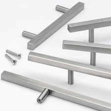 Möbelgriffe EDELSTAHL Relinggriff Stangengriffe 10x10 mm Küchengriffe Türgriff