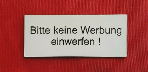 Schild weiß bitte - 2x,
